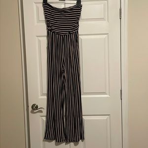 Stripped stretch jumpsuit
